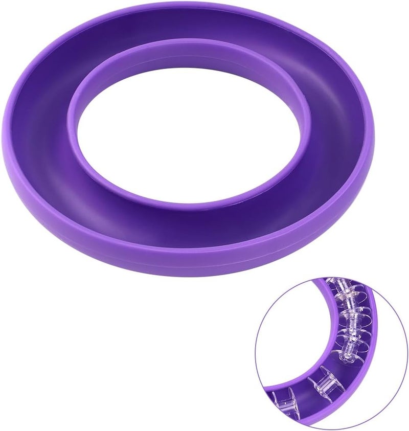 Bilkeru 1 Pcs Rubber Bobbin Holder, Round Sewing Bobbin Holder Supplies Organizer for Sewing Thread Machine Bobbins Case fit Metal, Plastic Sewing Machine Bobbins or Quilting Bobbins (Purple) - Image 1
